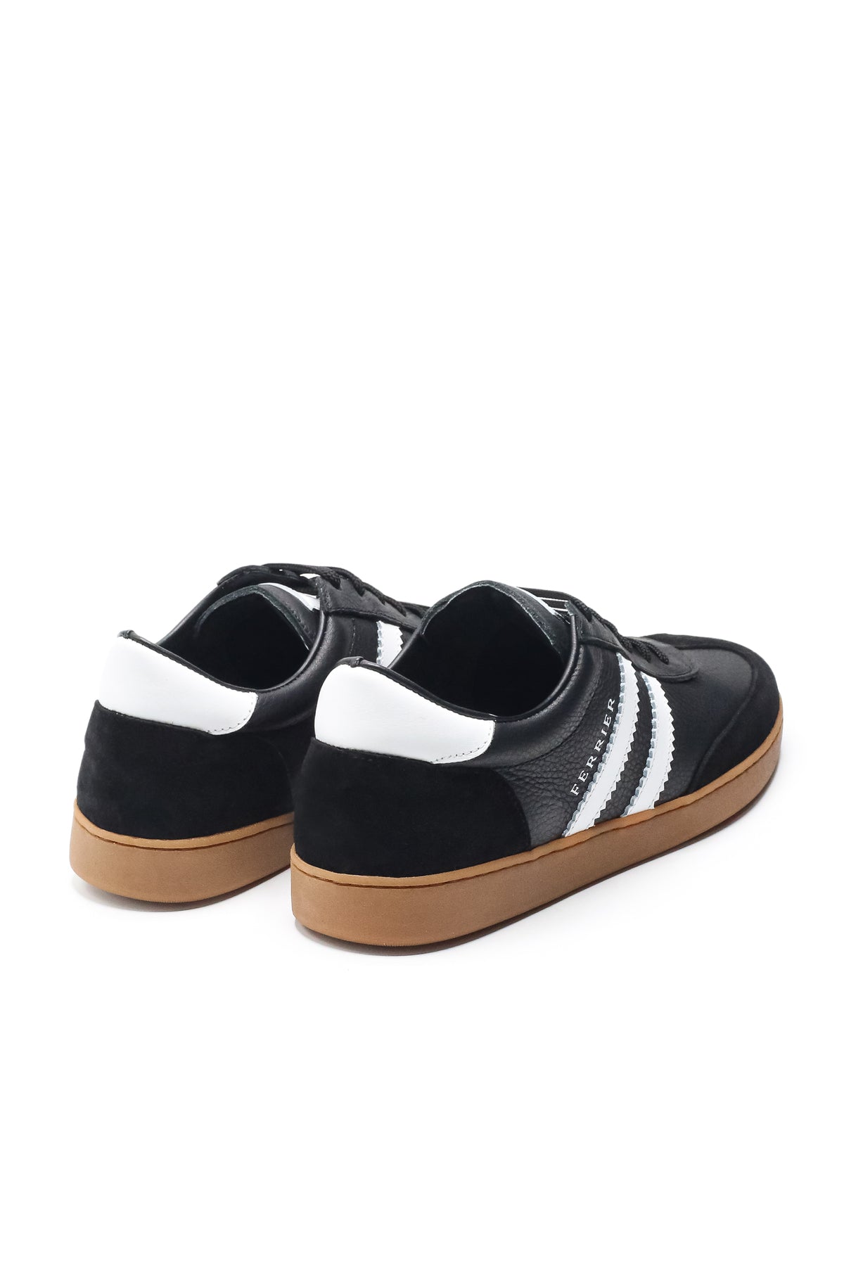 Rimini Hakiki Deri Erkek Sneaker Ayakkabı Kauçuk Tabanlı Dana Astarlı - Siyah Deri