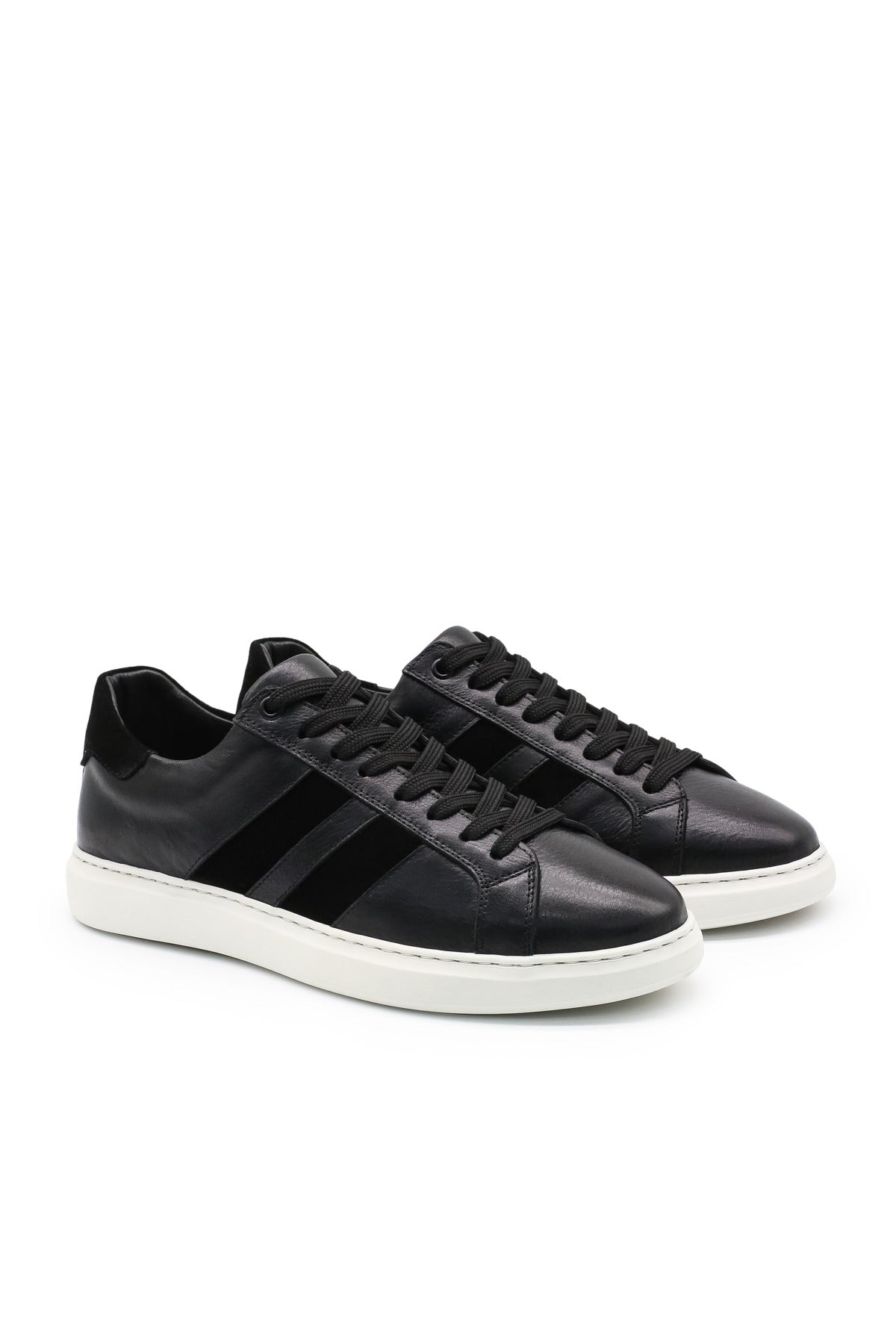Spello Hakiki Deri Eva Taban Günlük Erkek Sneaker - Siyah