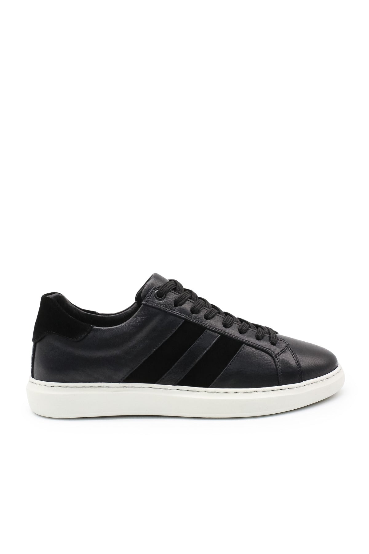 Spello Hakiki Deri Eva Taban Günlük Erkek Sneaker - Siyah