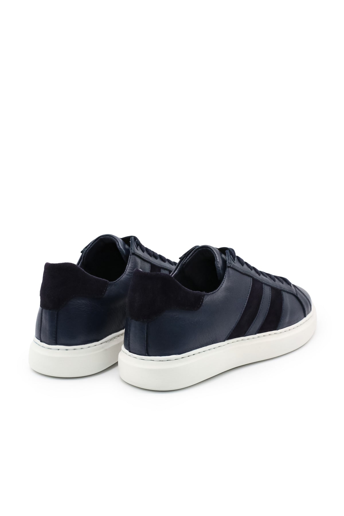 Spello Hakiki Deri Eva Taban Günlük Erkek Sneaker - Lacivert