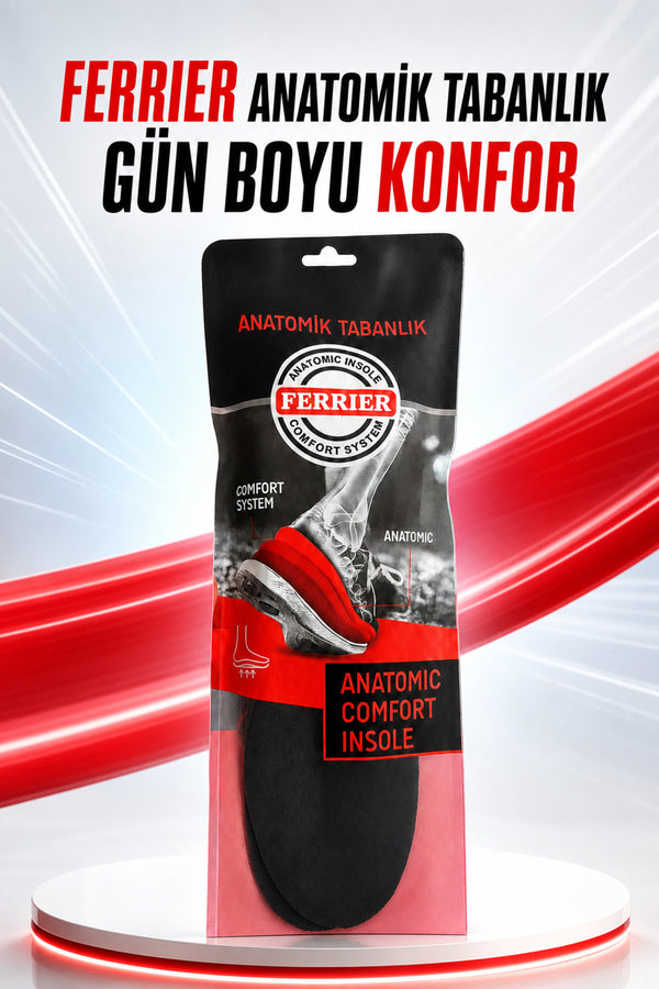 Anatomik Konfor Tabanlık Kesilebilir 36-42 Numara Hafızalı Ayakkabı İç Tabanı