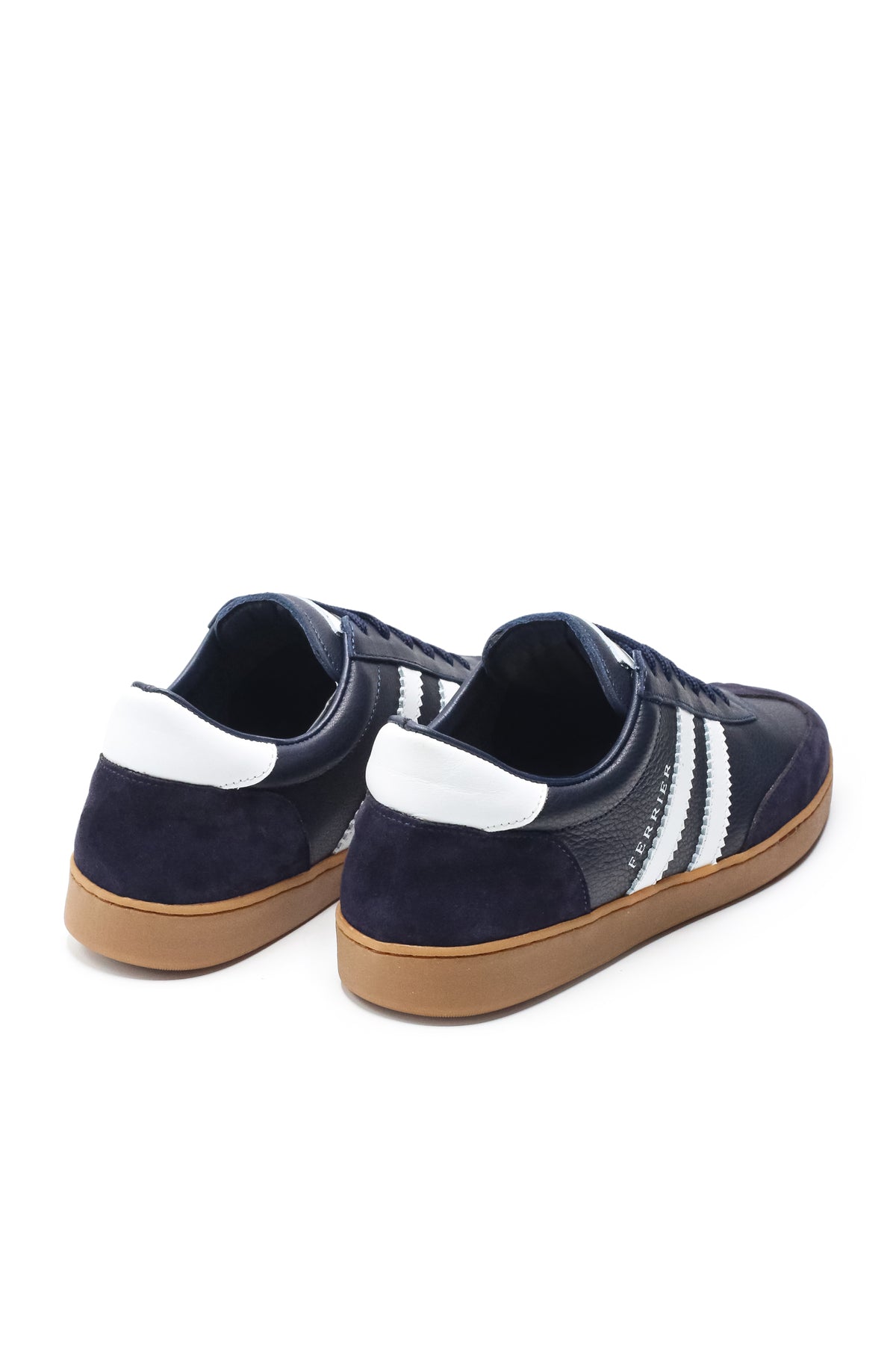 Rimini Hakiki Deri Erkek Sneaker Ayakkabı Kauçuk Tabanlı Dana Astarlı - Lacivert
