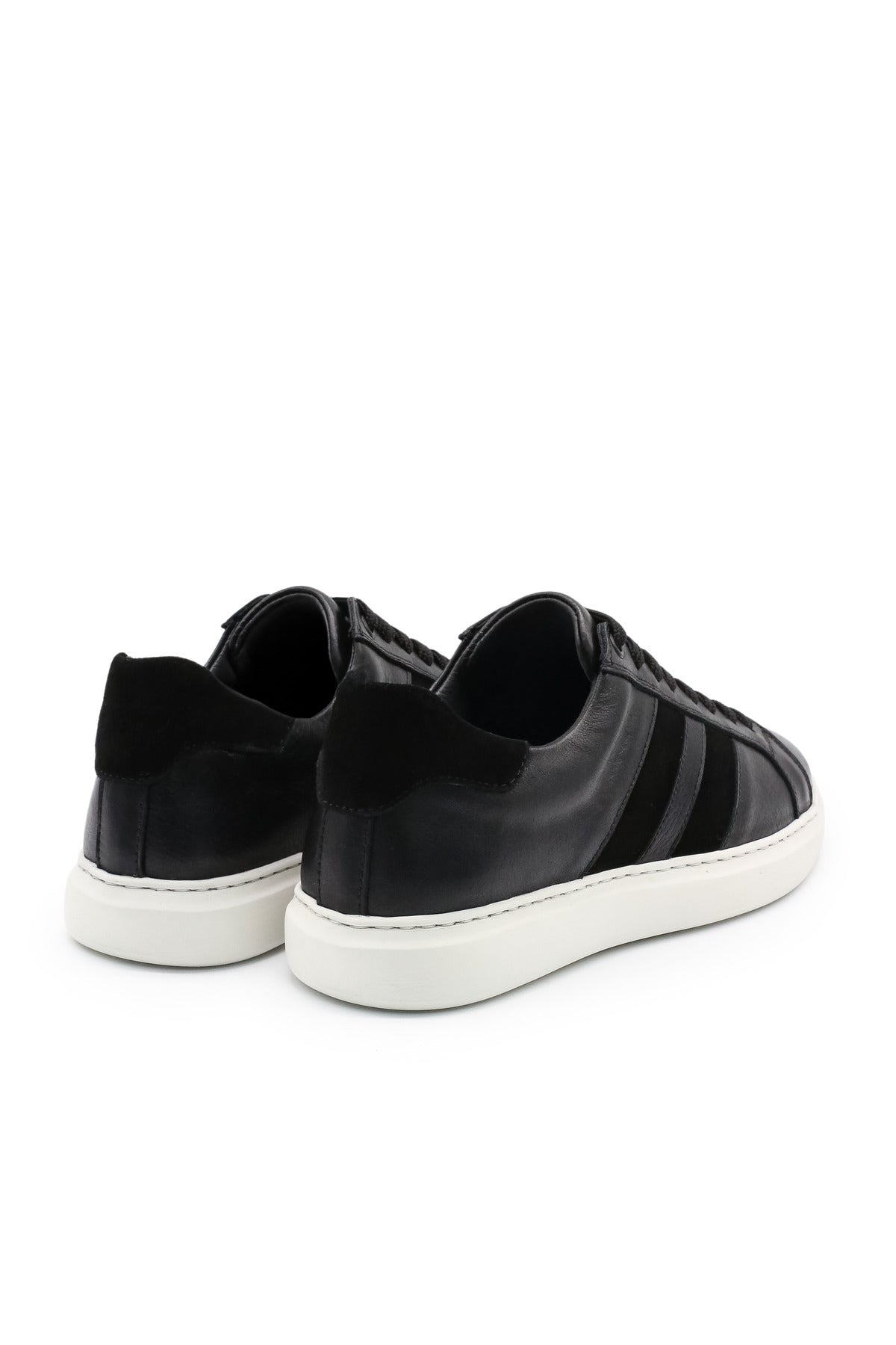 Spello Hakiki Deri Eva Taban Günlük Erkek Sneaker - Siyah