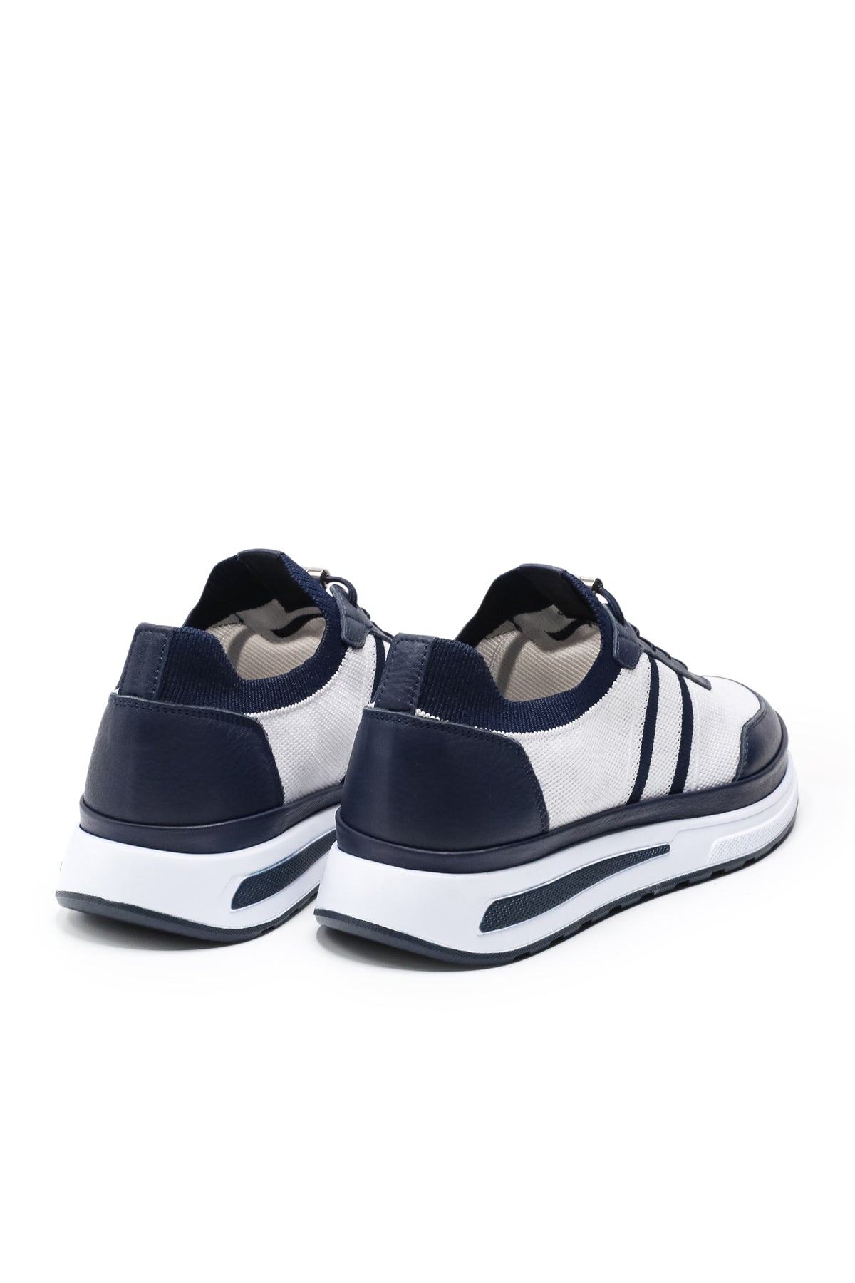 Maratea Triko ve Hakiki Deri Erkek Sneaker Ayakkabı - Beyaz