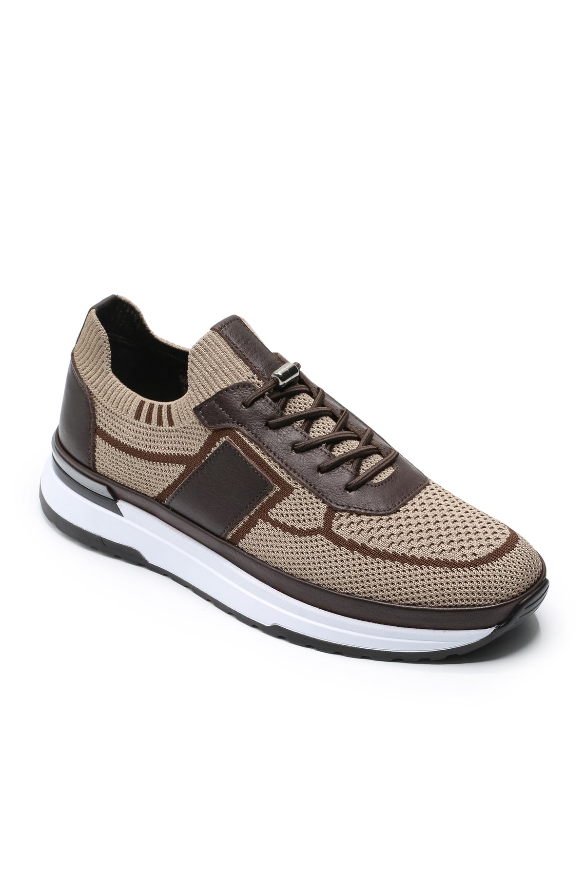 Altea Triko ve Hakiki Deri Erkek Sneaker Ayakkabı - Bej