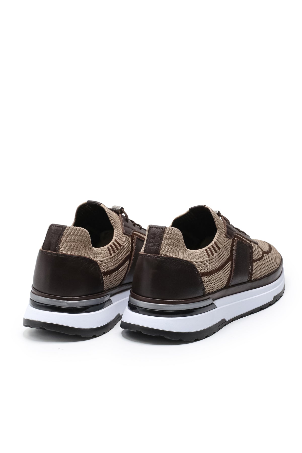 Altea Triko ve Hakiki Deri Erkek Sneaker Ayakkabı - Bej