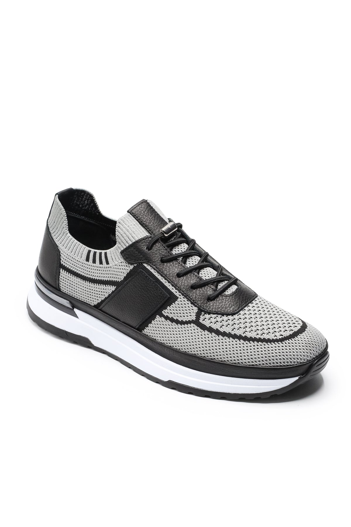 Altea Triko ve Hakiki Deri Erkek Sneaker Ayakkabı - Gri
