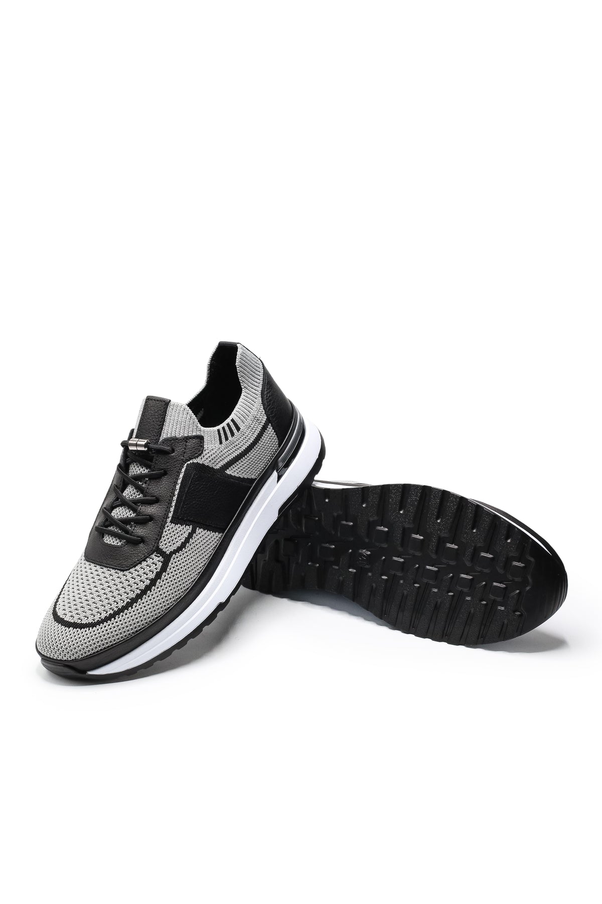 Altea Triko ve Hakiki Deri Erkek Sneaker Ayakkabı - Gri